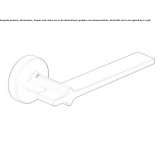 Brass door handle on a rosette Misija