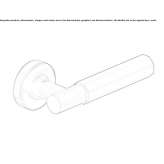 Brass door handle on a rosette Wellow