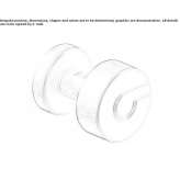 Mosiężna gałka do drzwi Dugny