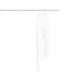 Mosiężna klamka okienna na płycie tylnej Grabica