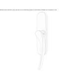 Brass window handle on the back plate Sulucem