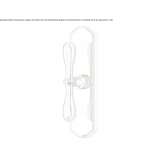 Brass, cream handle on the back plate Paczkow