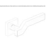 Brass door handle on a rosette Hackett