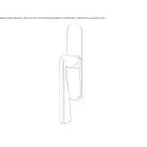 Brass window handle on the back plate Tesoco