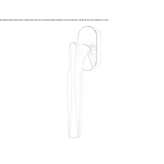 Brass window handle on a rosette Arial