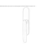 Metal window handle on the back plate Paldiski