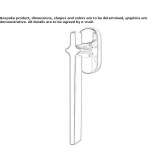 Brass window handle on a rosette Misija