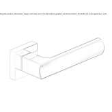 Brass door handle on a rosette Bomarzo