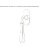 Brass window handle on a rosette Paczkow