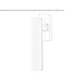 Mosiężna klamka okienna na rozecie Syracuse