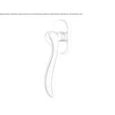 Mosiężna klamka okienna na rozecie Kaarst