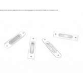 Recessed brass door handle with lock Theillay