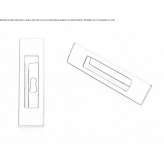 Recessed brass door handle with lock Theillay