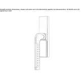 Cromall® window handle on the back plate Theillay