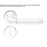 Cromall® handle on a rosette with a lock Theillay
