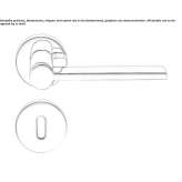 Brass handle on a rosette with a lock Theillay