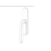 Cromall® window handle on the back plate Theillay
