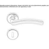 Brass handle on a rosette with a lock Theillay