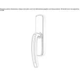 Brass window handle on the back plate Theillay
