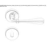 Brass door handle on a rosette Theillay