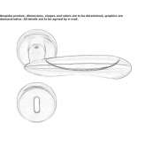 Cromall® handle on a rosette with a lock Theillay