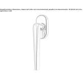 DK Cromall® window handle on a rosette Theillay