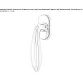 DK Cromall® window handle on a rosette Theillay