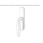 Cromall® window handle on the back plate Theillay