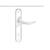 Brass handle on the back plate Theillay