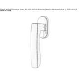DK brass window handle on a rosette Theillay