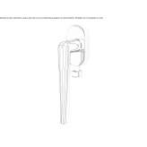 DK window handle with a lock on the rosette Theillay