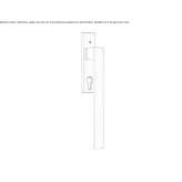 Brass handle with a lock for sliding windows Theillay