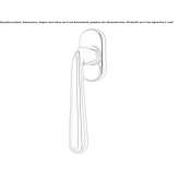 DK Cromall® window handle on a rosette Theillay