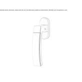 DK Cromall® window handle on a rosette Theillay