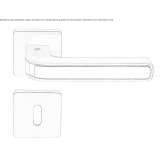 Cromall® handle on a rosette with a lock Theillay