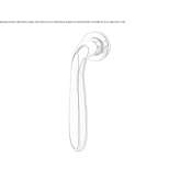 DK Cromall® window handle on a rosette Theillay
