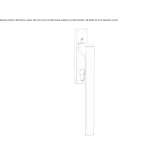 Brass handle with a lock for sliding windows Theillay