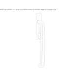Brass handle with a lock for sliding windows Theillay