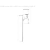DK Cromall® window handle on a rosette Theillay
