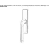 Cromall® window handle on the back plate Theillay
