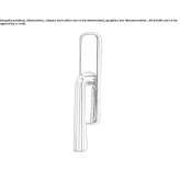 Brass window handle on the back plate Theillay