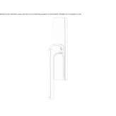 Cromall® window handle on the back plate Theillay