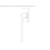 DK Cromall® window handle on a rosette Theillay
