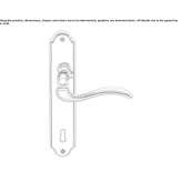 Brass handle on the back plate Theillay