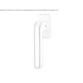 DK Cromall® window handle on a rosette Theillay