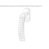 DK Cromall® window handle on a rosette Theillay