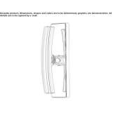 Brass, cream handle on the back plate Theillay