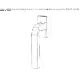DK Cromall® window handle on a rosette Theillay