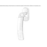 DK Cromall® window handle on a rosette Theillay
