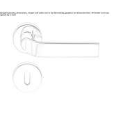 Brass door handle on a rosette Theillay